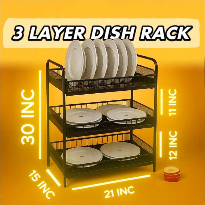 3 Layer Dish Rack - Image 5